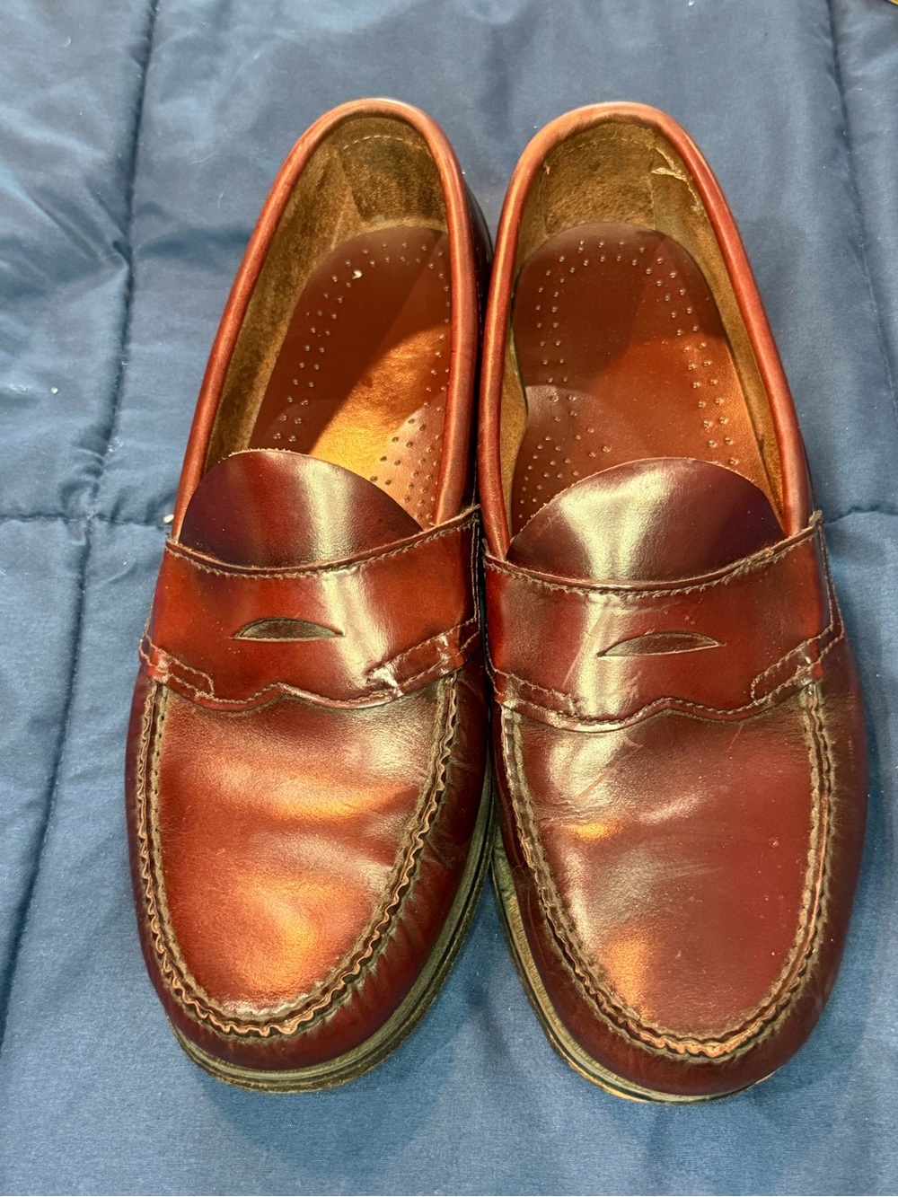 Dexter Men's Vintage Burgundy Leather Penny Loafers